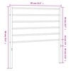 vidaXL Metal Replace Headboard White 80 cm