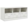 vidaXL TV Cabinet White 99x39x44 cm Steel