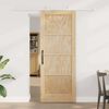 vidaXL Sliding Door Brown 78 x 202 cm Solid Pine Wood