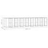 vidaXL Outdoor Dog Kennel Galvanised Steel with Roof 19.36 m&sup2;