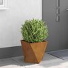 vidaXL Planter 2 pcs Rusty 40 x 40 x 40 cm Weathering Steel