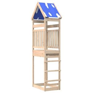 vidaXL Play Tower Brown 52.5 x 85 x 265 cm Solid Pine Wood