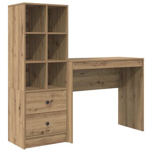 vidaXL Desk Artisan Oak 135.5 x 40 x 127 cm 2 pcs