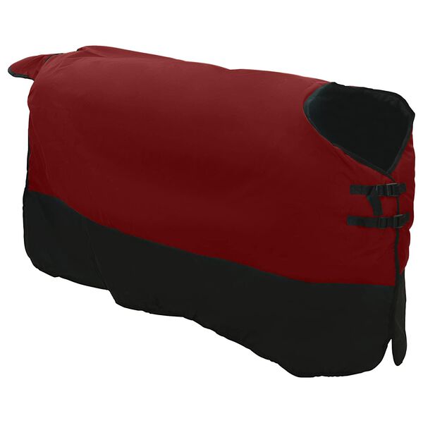 vidaXL Horse Blanket Bordeaux and Black 75 cm Polyester
