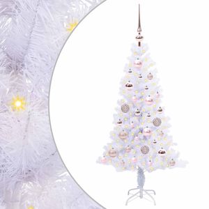 vidaXL Artificial Christmas Tree with Stand White 120 cm PVC and Steel