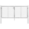 vidaXL Garden Gate Galvanised Steel 306x100 cm Silver