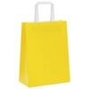 vidaXL Paper Bags 250 pcs with Handles Yellow 21x11x28 cm