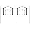 vidaXL Metal Replace Headboard Black 160 cm