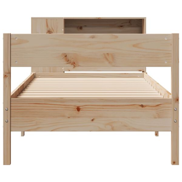 vidaXL Bookcase Bed without Mattress 90x190 cm Single Solid Wood Pine