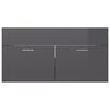vidaXL Bathroom Furniture Set High Gloss Grey Engineered Wood