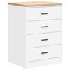 vidaXL Garage Storage Cabinet White 60x51x85 cm Solid Wood Pine