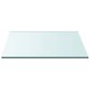 vidaXL Table Top Transparent 50x50 cm Tempered Glass