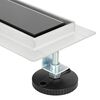 vidaXL Shower Drain Glass Cover with 360&deg; Siphon Black 100 cm