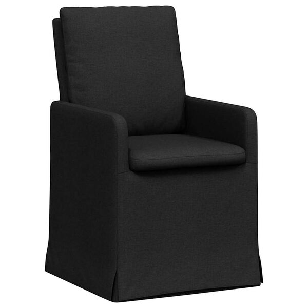 vidaXL Dining Chairs 2 pcs Black 57 x 67 x 98 cm Fabric