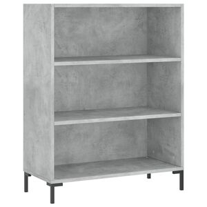 vidaXL Bookcase Concrete Grey 69,5x32,5x90 cm Engineered Wood
