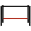 vidaXL Work Bench Frame Metal 120x57x79 cm Black and Red