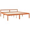 vidaXL Bed Frame with Headboard Wax Brown 180 x 200 cm Solid Pine Wood