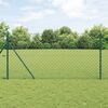 vidaXL Fence Post Green 25 x 1.2 m (60 x 60 mm mesh) Steel and PVC