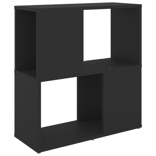 vidaXL Book Cabinet Black 60x24x63 cm Engineered Wood