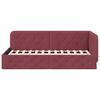 vidaXL Corner Bed Frame with Headboard Wine Red 100 x 200 cm Fabric
