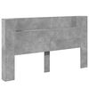 vidaXL Headboard Cabinet with LED Concrete Engineered Wood