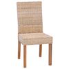 vidaXL Dining Chair 2 pcs Natural 45 x 54 x 93 cm Solid Mahogany Wood