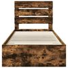 vidaXL Bed Frame with Drawer Smoked Oak 90 x 190 cm Engineered Wood