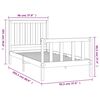 vidaXL Bed Frame without Mattress White 90x200 cm Solid Wood Pine