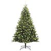 vidaXL Artificial Hinged Christmas Tree 300 LEDs Green 210 cm