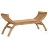 vidaXL Garden Bench 2-Seater 126 cm Solid Teak Wood Natural