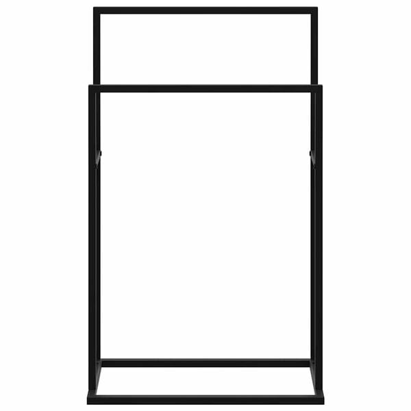 vidaXL Freestanding Towel Rack Black 48x24x78.5 cm Iron