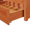 vidaXL Bed Frame with Drawer Wax Brown 160 x 200 cm Solid Pine Wood