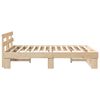 vidaXL Bed Frame with Headboard Brown 150 x 200 cm Solid Pine Wood