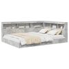 vidaXL Bookcase Bed Concrete grey 160 x 200 cm Engineered Wood