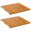 vidaXL Bath Mat Plain Brown 50 x 50 cm Wood