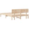 vidaXL Bed Frame with Headboard Natural 160 x 200 cm Solid Pine Wood