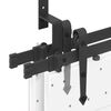 vidaXL Sliding Door Hardware Kit 305 cm Steel Black
