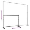vidaXL Backdrop Stand Black 305x243 cm Steel