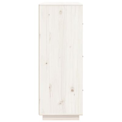 vidaXL Highboard White 67x40x108.5 cm Solid Wood Pine