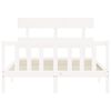 vidaXL Bed Frame without Mattress White 120x200 cm Solid Wood Pine