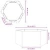 vidaXL Garden Planter Hexagon 104x90x45 cm Galvanized Steel