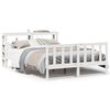 vidaXL Bed Frame without Mattress White 150x200 cm King Size Solid Wood Pine
