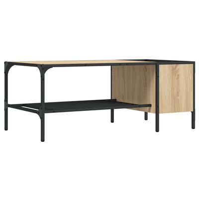 vidaXL Coffee Table with Rack Sonoma Oak 100x51x40 cm Engineered Wood