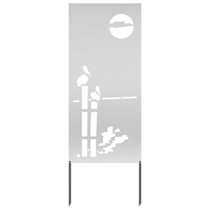 vidaXL Garden Privacy Screen Silver 50 x 140 cm Galvanised steel