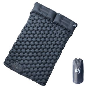 vidaXL Self Inflating Camping Mattress with Pillows 2-Person Grey