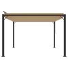 vidaXL Gazebo with Louvered Roof 3x3 m Taupe Fabric and Aluminium