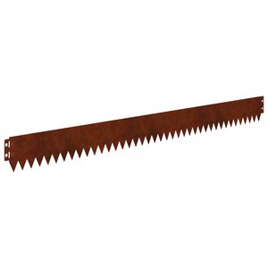 vidaXL Lawn Edging 50 pcs 103 x 10 cm Steel Rusty