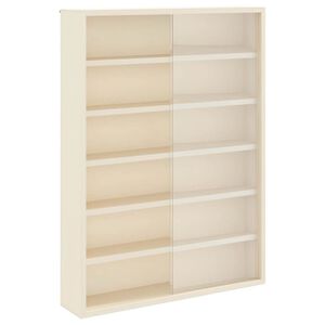 vidaXL Wall Display Case with Shelf Beige 40 x 8.5 x 54 cm Plywood