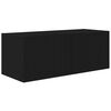 vidaXL TV Wall Cabinet Set Wall-mounted 4 pcs Black Engineered Wood