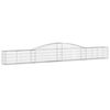 vidaXL Arched Gabion Basket 400x30x40/60 cm Galvanised Iron